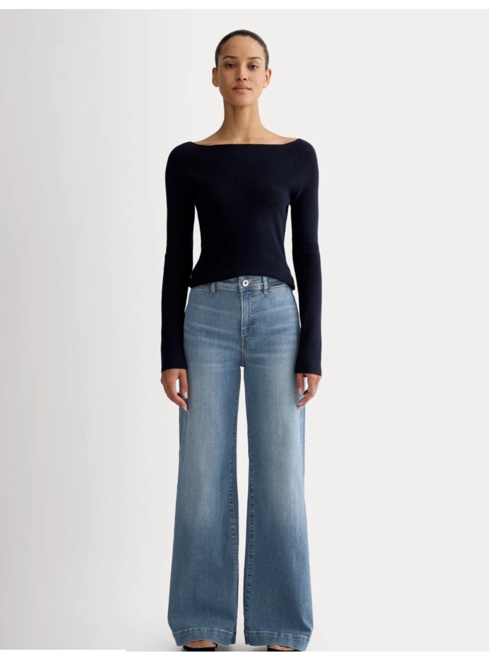 Everlane the high key wide leg jean high rise size 30 new